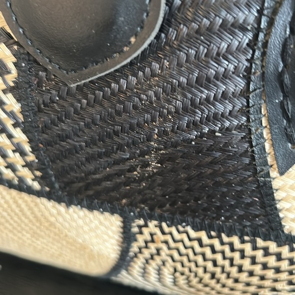 Asiallery Toronto Black & Tan Buntal Woven Handbag Artisan-Made, Patchwork - Picture 15 of 16